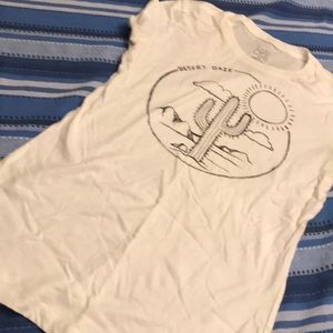 White T-shirt with black design